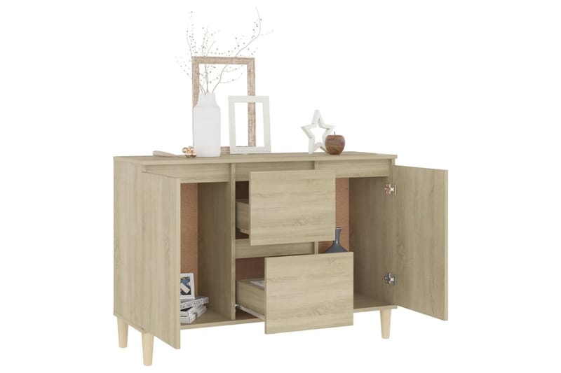 Skjenk sonoma eik 103,5x35x70 cm sponplate - Brun - Sideboard & skjenker