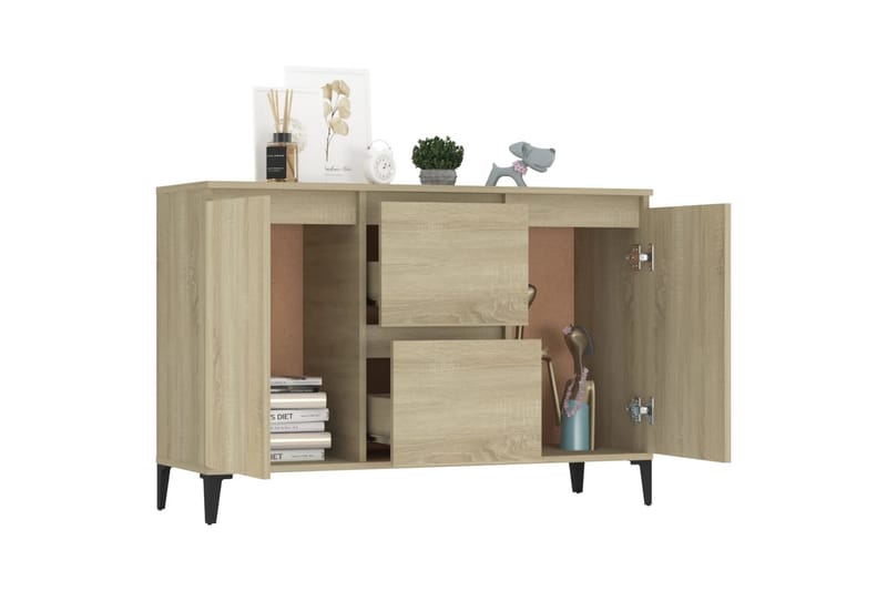 Skjenk sonoma eik 104x35x70 cm sponplate - Brun - Oppbevaring - Oppbevaringsmøbler - Sideboard & skjenker