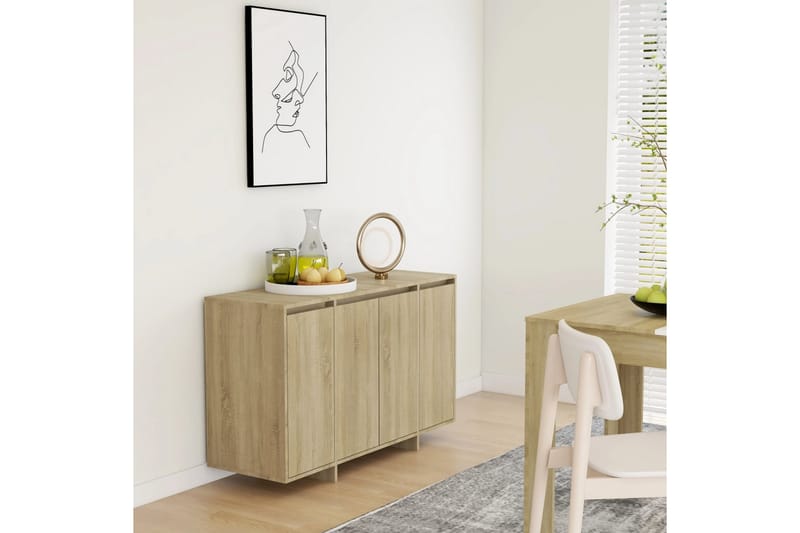 Skjenk sonoma eik 120x41x75 cm sponplate - Beige - Oppbevaring - Oppbevaringsmøbler - Sideboard & skjenker