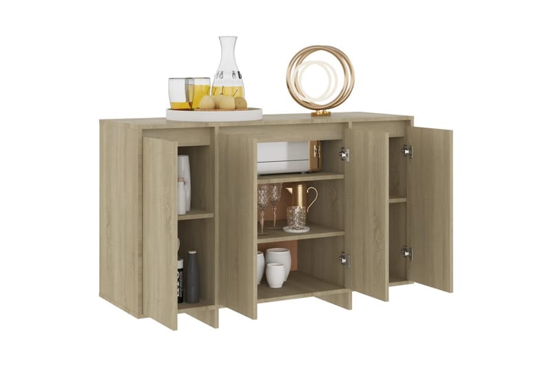 Skjenk sonoma eik 120x41x75 cm sponplate - Beige - Oppbevaring - Oppbevaringsmøbler - Sideboard & skjenker