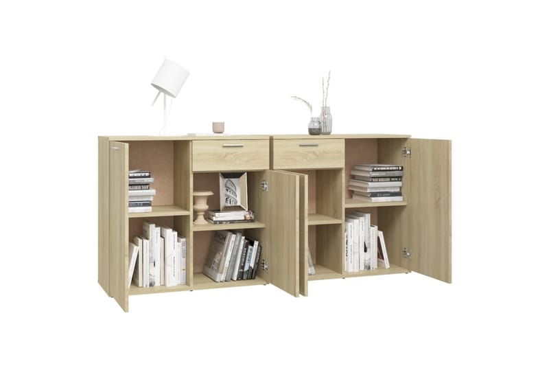 Skjenk sonoma eik 160x36x75 cm sponplate - Brun - Oppbevaring - Oppbevaringsmøbler - Sideboard & skjenker