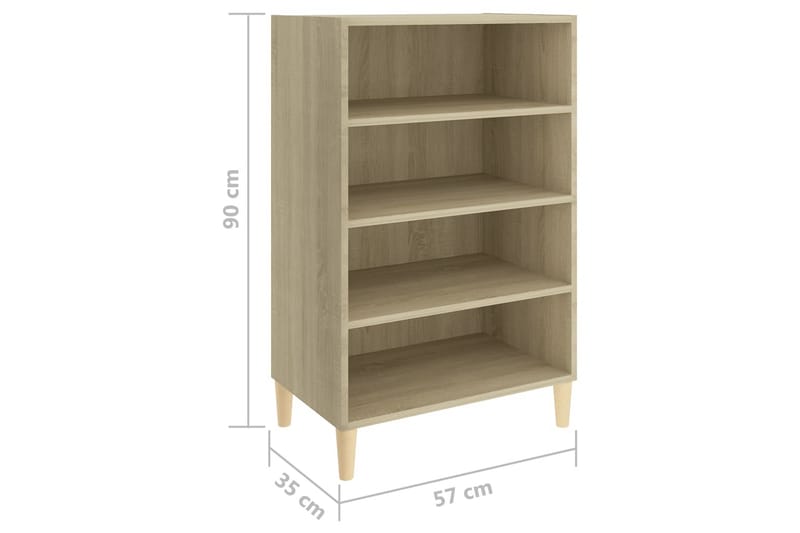 Skjenk sonoma eik 57x35x90 cm sponplate - Brun - Oppbevaring - Oppbevaringsmøbler - Sideboard & skjenker