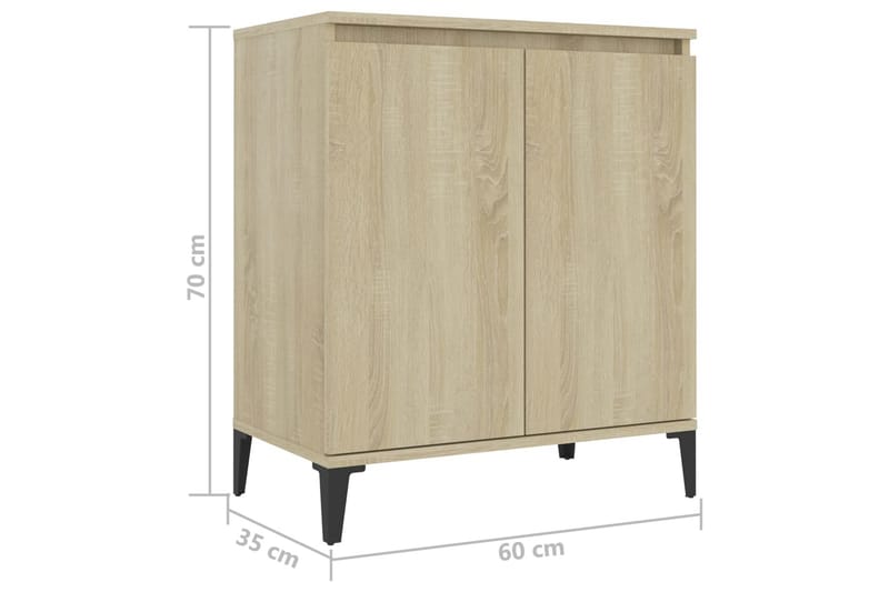 Skjenk sonoma eik 60x35x70 cm sponplate - Brun - Oppbevaring - Oppbevaringsmøbler - Sideboard & skjenker