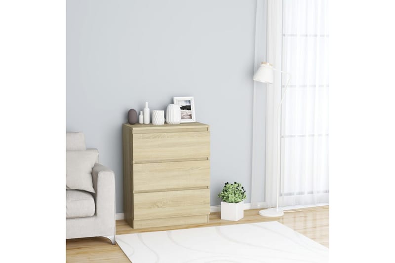 Skjenk sonoma eik 60x35x76 cm sponplate - Brun - Oppbevaring - Oppbevaringsmøbler - Sideboard & skjenker