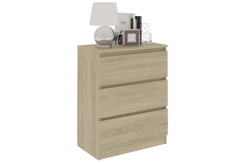 Skjenk sonoma eik 60x35x76 cm sponplate - Brun - Sideboard & skjenker