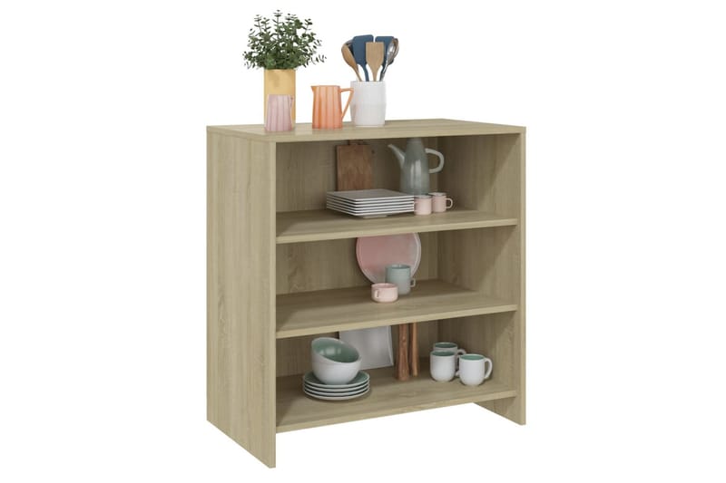 Skjenk sonoma eik 70x40,5x75 cm sponplate - Beige - Oppbevaring - Oppbevaringsmøbler - Sideboard & skjenker
