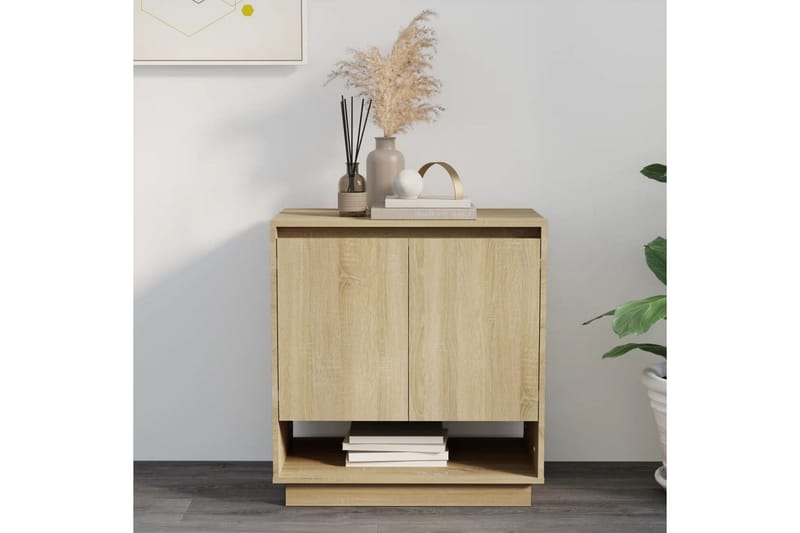 Skjenk sonoma eik 70x41x75 cm sponplate - Brun - Sideboard & skjenker