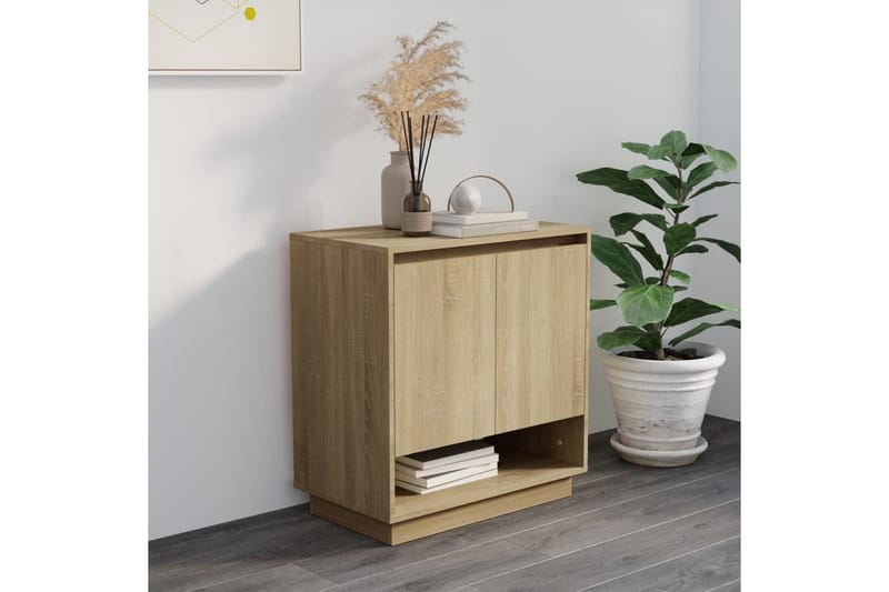 Skjenk sonoma eik 70x41x75 cm sponplate - Brun - Sideboard & skjenker