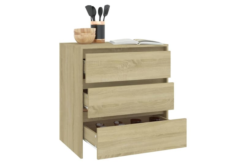 Skjenk sonoma eik 70x41x75 cm sponplate - Brun - Oppbevaring - Oppbevaringsmøbler - Sideboard & skjenker