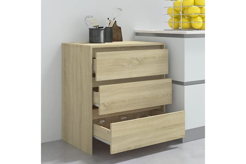 Skjenk sonoma eik 70x41x75 cm sponplate - Brun - Oppbevaring - Oppbevaringsmøbler - Sideboard & skjenker