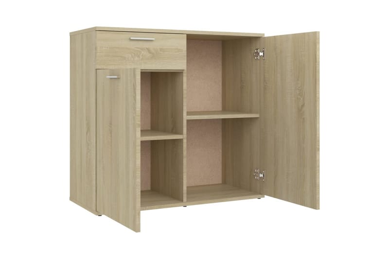 Skjenk sonoma eik 80x36x75 cm sponplate - Brun - Oppbevaring - Oppbevaringsmøbler - Sideboard & skjenker