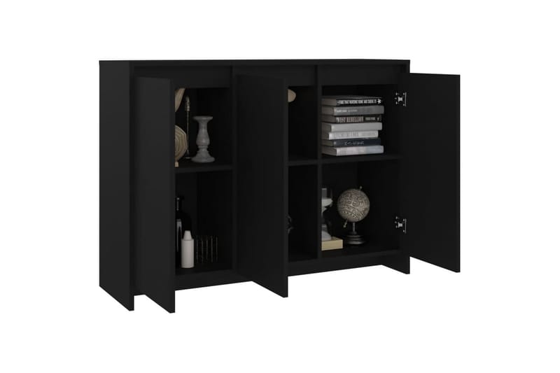 Skjenk svart 102x33x75 cm sponplate - Svart - Oppbevaring - Oppbevaringsmøbler - Sideboard & skjenker