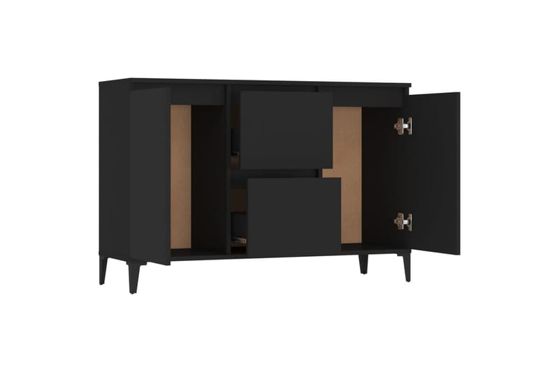 Skjenk svart 104x35x70 cm sponplate - Svart - Oppbevaring - Oppbevaringsmøbler - Sideboard & skjenker