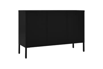 Skjenk svart 105x35x70 cm stål og herdet glass - Svart - Oppbevaring - Oppbevaringsmøbler - Sideboard & skjenker