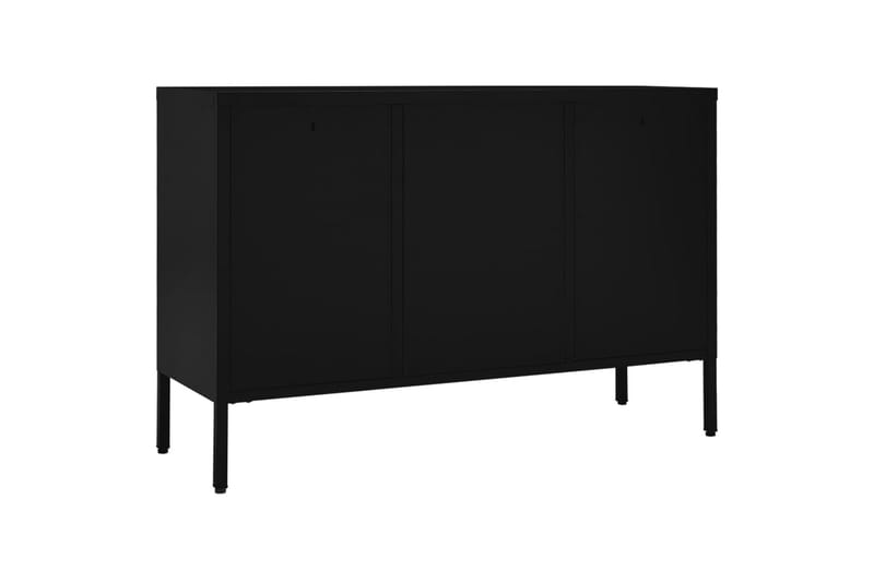 Skjenk svart 105x35x70 cm stål og herdet glass - Svart - Oppbevaring - Oppbevaringsmøbler - Sideboard & skjenker