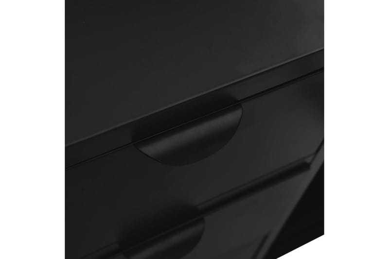 Skjenk svart 105x35x70 cm stål og herdet glass - Svart - Sideboard & skjenker