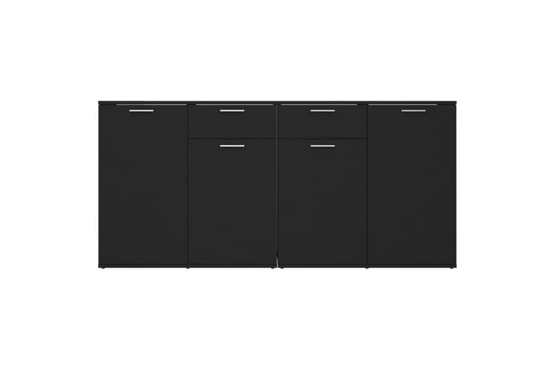 Skjenk svart 160x36x75 cm sponplate - Svart - Oppbevaring - Oppbevaringsmøbler - Sideboard & skjenker