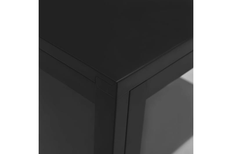Skjenk svart 38x35x70 cm stål og glass - Svart - Sideboard & skjenker