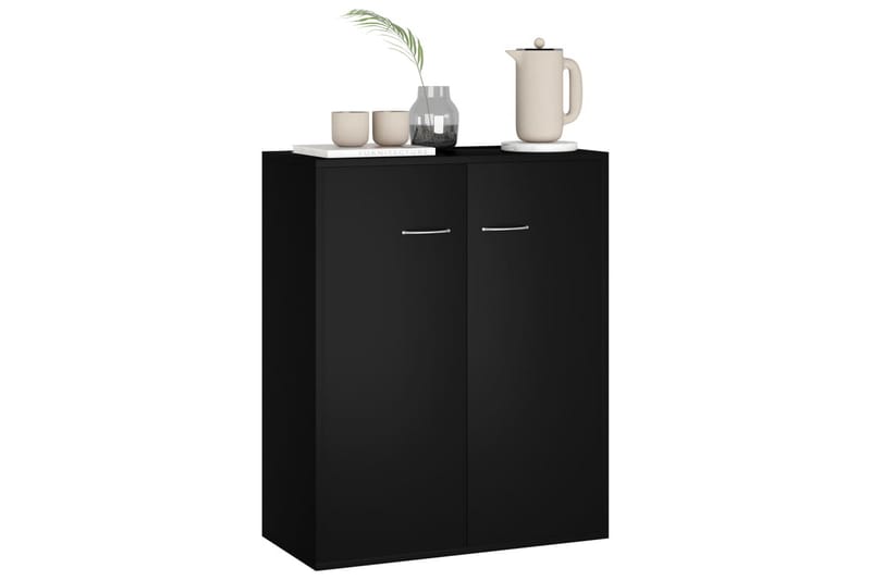 Skjenk svart 60x30x75 cm sponplate - Oppbevaring - Oppbevaringsmøbler - Sideboard & skjenker