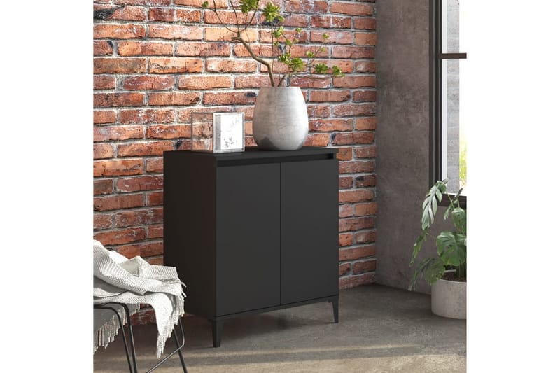 Skjenk svart 60x35x70 cm sponplate - Svart - Oppbevaring - Oppbevaringsmøbler - Sideboard & skjenker