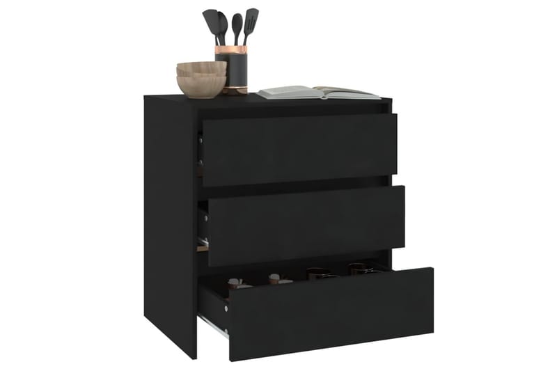 Skjenk svart 70x41x75 cm sponplate - Svart - Oppbevaring - Oppbevaringsmøbler - Sideboard & skjenker