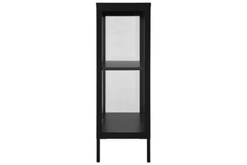 Skjenk svart 75x35x105 cm stål og glass - Svart - Oppbevaring - Oppbevaringsmøbler - Sideboard & skjenker