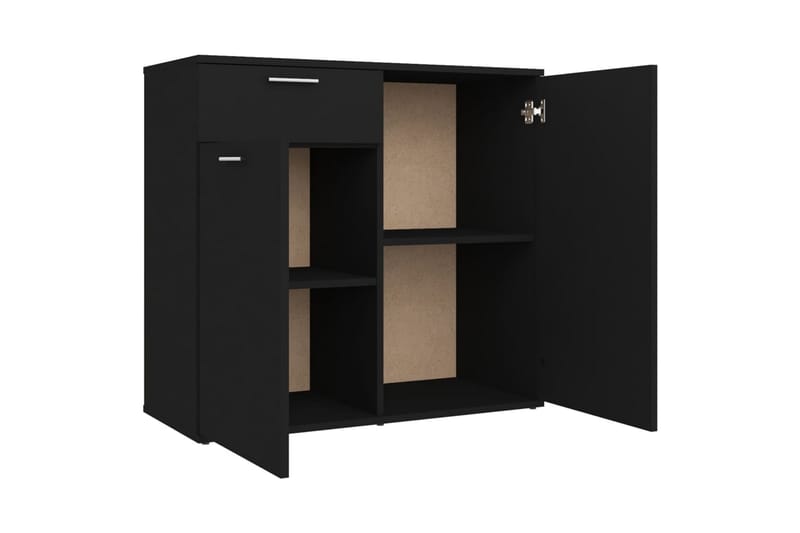 Skjenk svart 80x36x75 cm sponplate - Svart - Oppbevaring - Oppbevaringsmøbler - Sideboard & skjenker