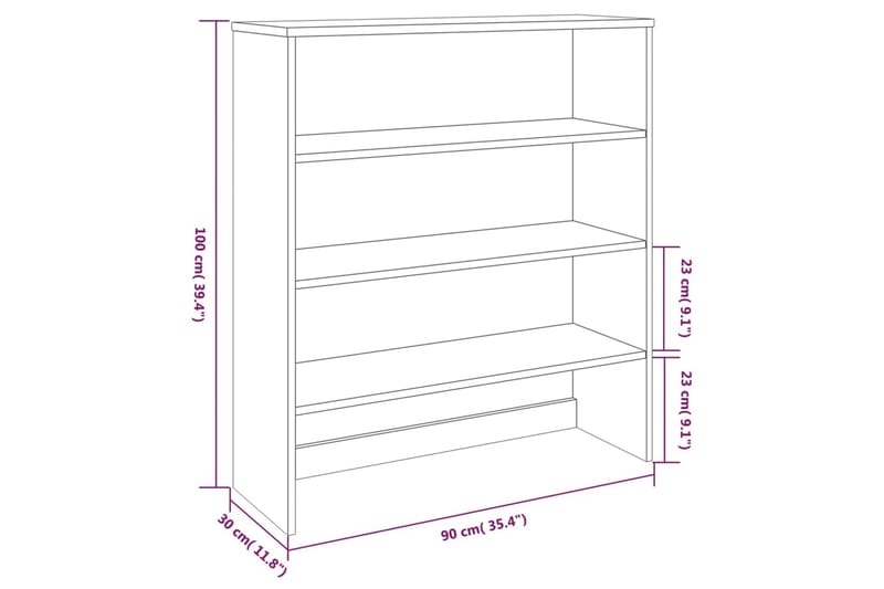 Skjenketopp honningbrun 90x30x100 cm heltre furu - Brun - Oppbevaring - Oppbevaringsmøbler - Sideboard & skjenker