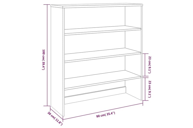 Skjenketopp honningbrun 90x30x100 cm heltre furu - Brun - Sideboard & skjenker