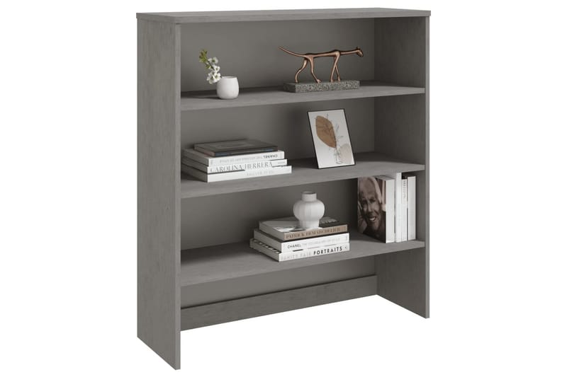 Skjenketopp lysegrå 90x30x100 cm heltre furu - Grå - Oppbevaring - Oppbevaringsmøbler - Sideboard & skjenker
