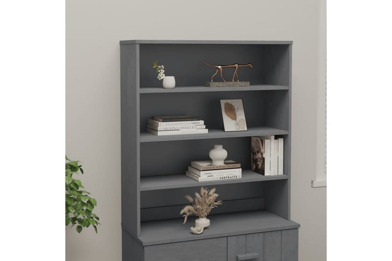 Skjenketopp mørkegrå 90x30x100 cm heltre furu - Grå - Oppbevaring - Oppbevaringsmøbler - Sideboard & skjenker