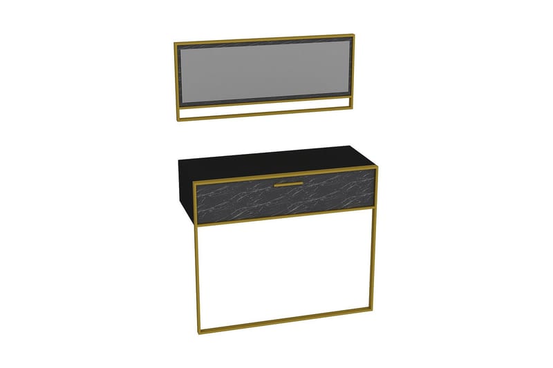 Susia Sideboard 90 cm - Gull|Svart - Oppbevaring - Oppbevaringsmøbler - Sideboard & skjenker