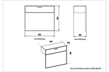 Susia Sideboard 90 cm - Gull/Svart - Oppbevaring - Oppbevaringsmøbler - Sideboard & skjenker