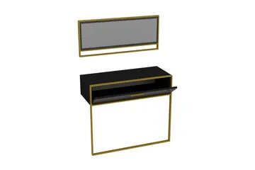 Susia Sideboard 90 cm - Gull/Svart - Oppbevaring - Oppbevaringsmøbler - Sideboard & skjenker