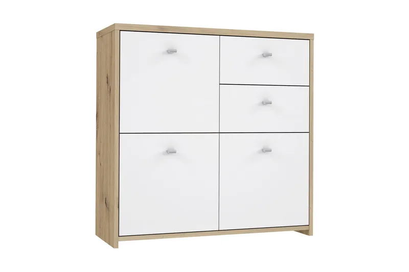Toledor Skjenk 2 Skuffer 74x77 cm - Brun / Hvit - Oppbevaring - Oppbevaringsmøbler - Sideboard & skjenker