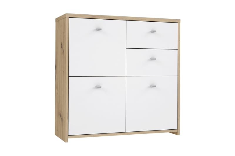 Toledor Skjenk 2 Skuffer 74x77 cm - Brun / Hvit - Oppbevaring - Oppbevaringsmøbler - Sideboard & skjenker