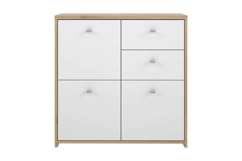 Toledor Skjenk 2 Skuffer 74x77 cm - Brun / Hvit - Oppbevaring - Oppbevaringsmøbler - Sideboard & skjenker