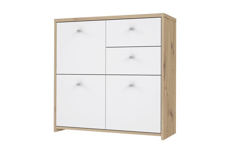 Toledor Skjenk 2 Skuffer 74x77 cm - Brun / Hvit - Oppbevaring - Oppbevaringsmøbler - Sideboard & skjenker