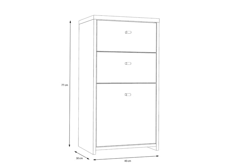 Toledor skjenk 74x40 cm - Brun / Hvit - Oppbevaring - Oppbevaringsmøbler - Sideboard & skjenker
