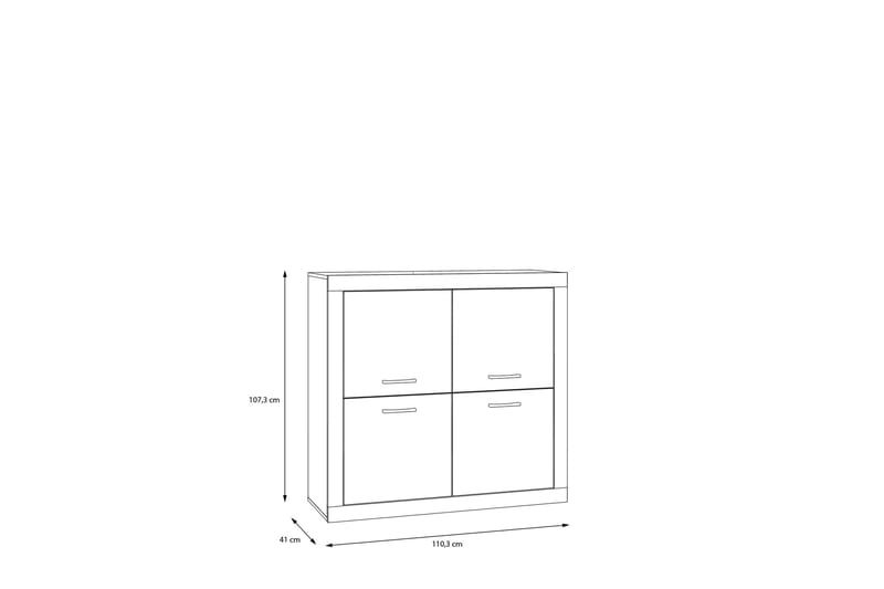 Tolovgrad Sideboard 41x113 cm - Grå/Hvit - Oppbevaring - Oppbevaringsmøbler - Sideboard & skjenker