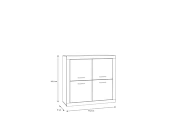 Tolovgrad Sideboard 41x113 cm - Grå/Hvit - Oppbevaring - Oppbevaringsmøbler - Sideboard & skjenker