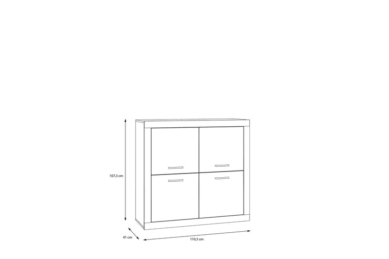 Tolovgrad Sideboard 41x113 cm - Grå/Hvit - Oppbevaring - Oppbevaringsmøbler - Sideboard & skjenker