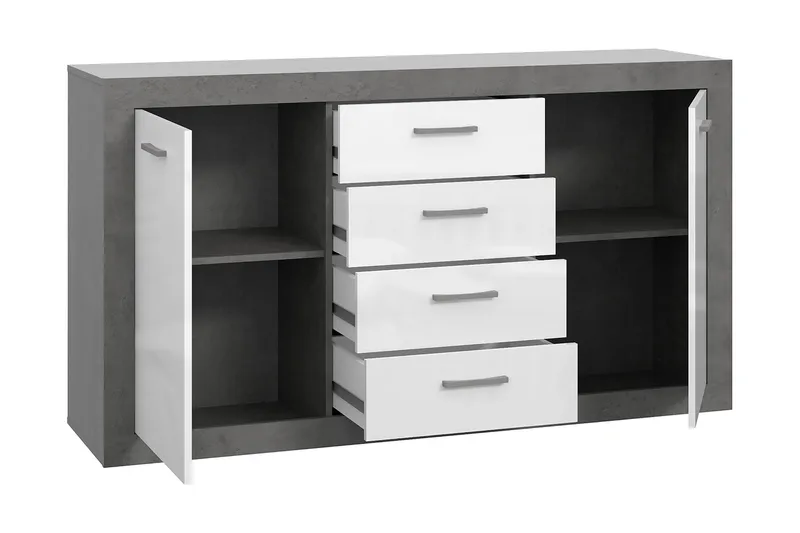 Tolovgrad Sideboard 41x153 cm - Grå/Hvit - Oppbevaring - Oppbevaringsmøbler - Sideboard & skjenker