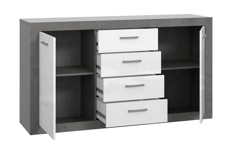 Tolovgrad Sideboard 41x153 cm - Grå/Hvit - Oppbevaring - Oppbevaringsmøbler - Sideboard & skjenker