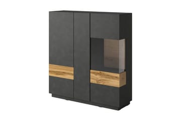 Tomeka Sideboard i Tre med Glassdør - Svartgrå - Oppbevaring - Oppbevaringsmøbler - Sideboard & skjenker