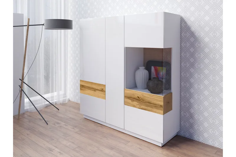 Tomeka Skjenk - Hvit | Tre - Oppbevaring - Oppbevaringsmøbler - Sideboard & skjenker