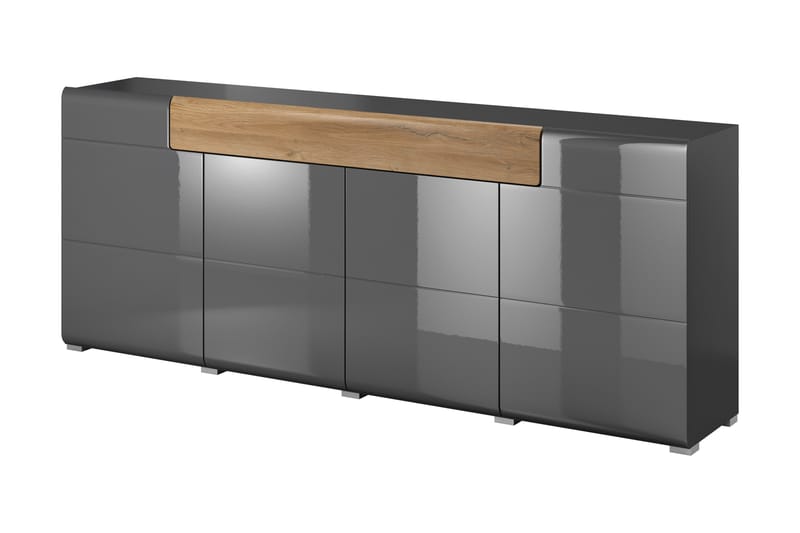 Toreno skjenk 39x208 cm - Antrasitt / Natur - Sideboard & skjenker