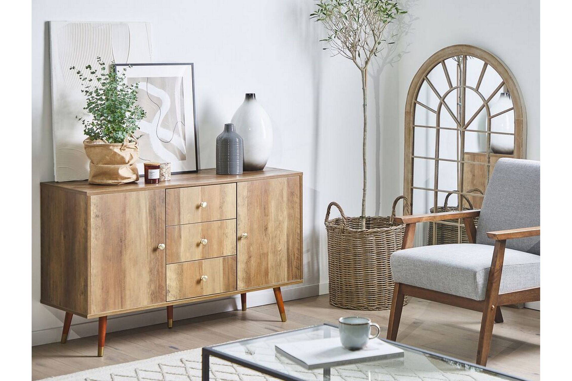 Ulika Skjenk 114x40 cm - Lysebrun - Oppbevaring - Oppbevaringsmøbler - Sideboard & skjenker