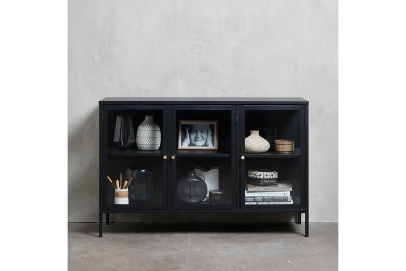 Umbri Sideboard 3 delar 132 cm - Svart - Oppbevaring - Oppbevaringsmøbler - Sideboard & skjenker