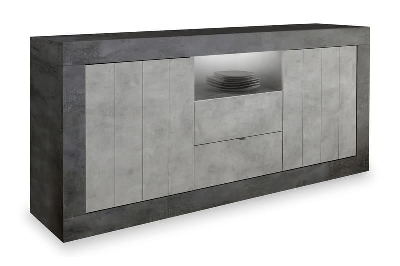 Urbino Skjenk 184 cm - Grå - Sideboard & skjenker